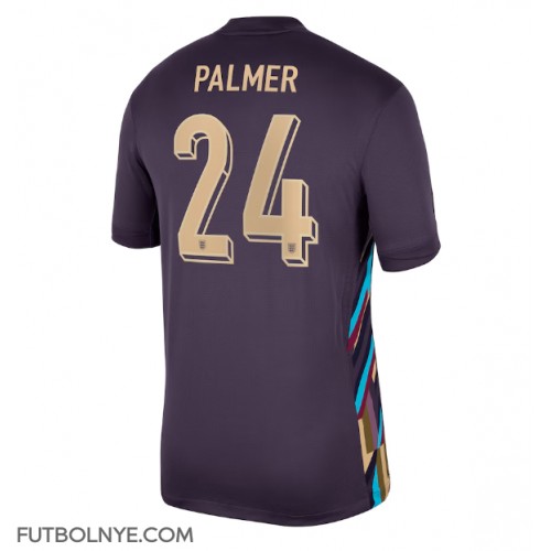 Camiseta Inglaterra Cole Palmer #24 Visitante Equipación Eurocopa 2024 manga corta